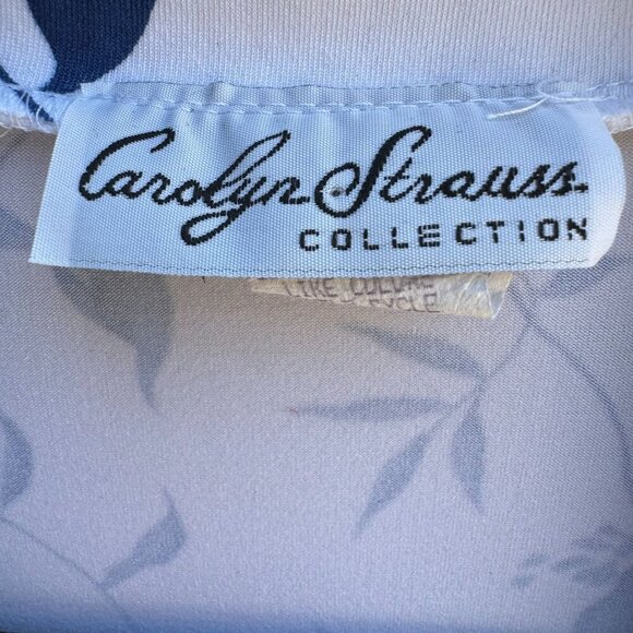 Carolyn Strauss Collection Womens Floral Print 3/4 Sleeve Button-Up Blouse M - Picture 4 of 7